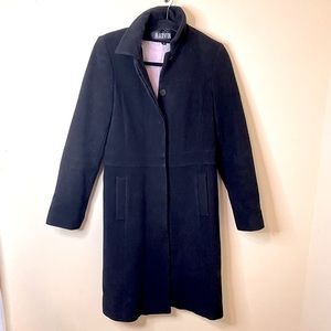 Marvin Richards Longline Wool Pea Coat Button Down Black Coat Women’s Medium